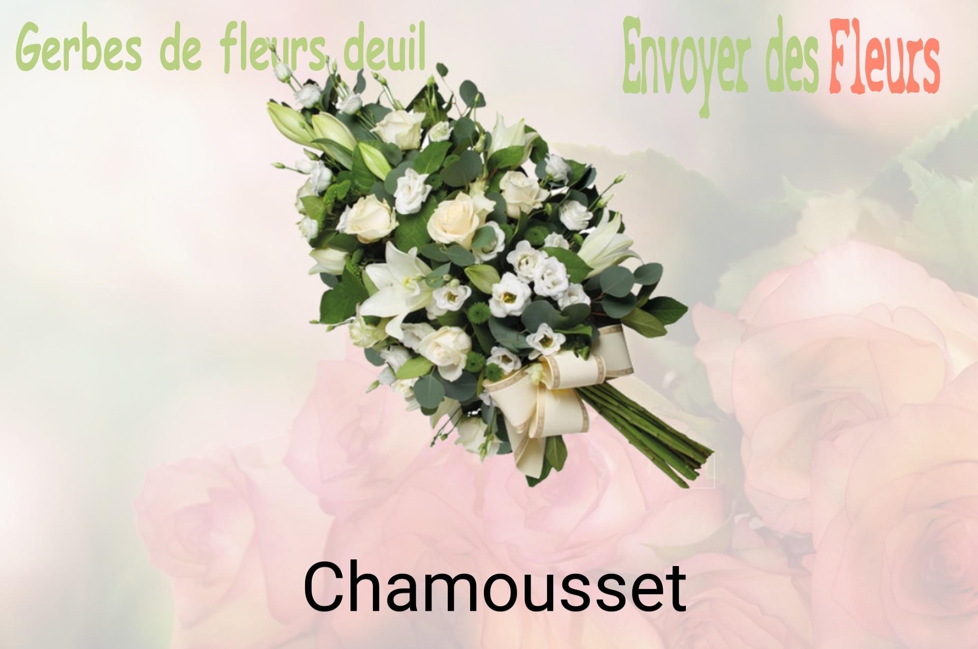 Gerbe de fleurs de deuil livrée à Chamousset